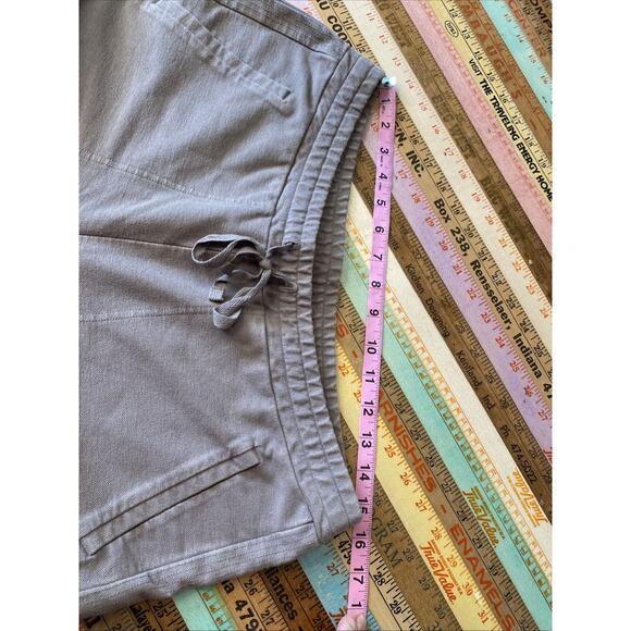 J Jill M Elastic Waist Pull On Stretch Cotton Jogger Pant Pockets Oatmeal Khaki - Picture 10 of 12